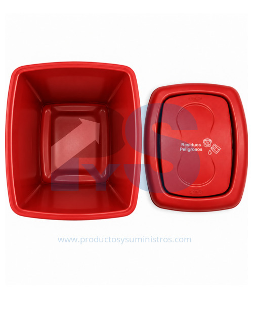 Papelera Vaivén Material Recuperado Roja 10 L Estra 4-1050354