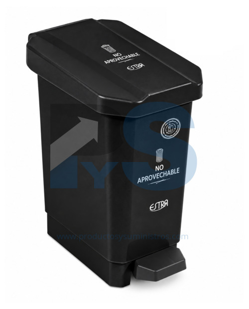 Papelera Pedal Estra 22 Litros Negra 